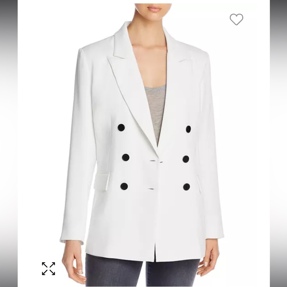 Marled white light weight jacket